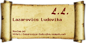 Lazarovics Ludovika névjegykártya